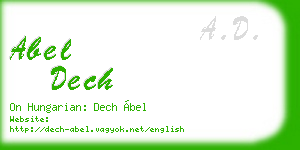 abel dech business card